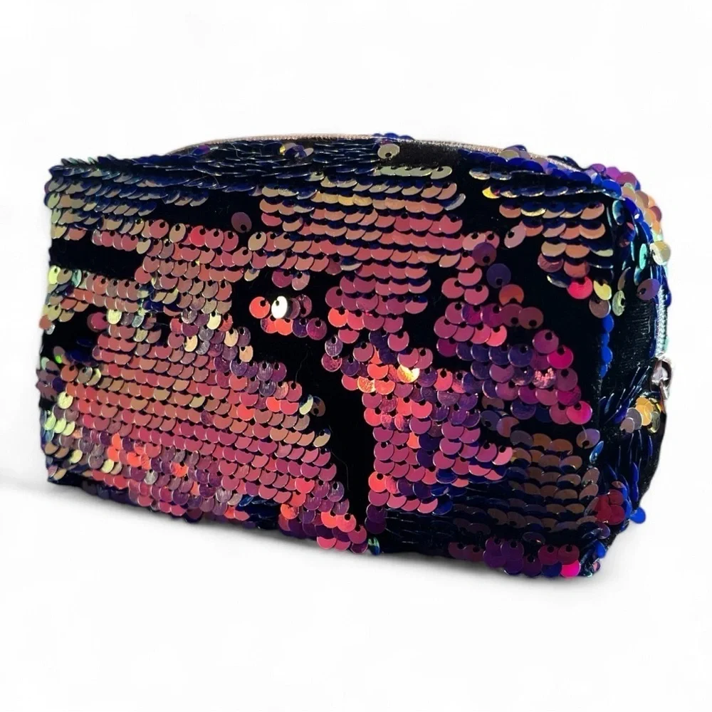 H&M Sequined Compact Makeup Bag / Cosmetics Bag, NEW